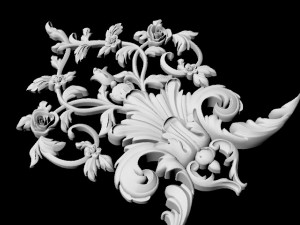 Central decor ornament for furniture Model 3D