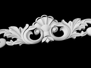 Central decor ornament for furniture Modèle 3D