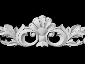Central decor ornament for furniture Modèle 3D