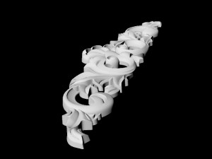 Central decor ornament for furniture Modèle 3D