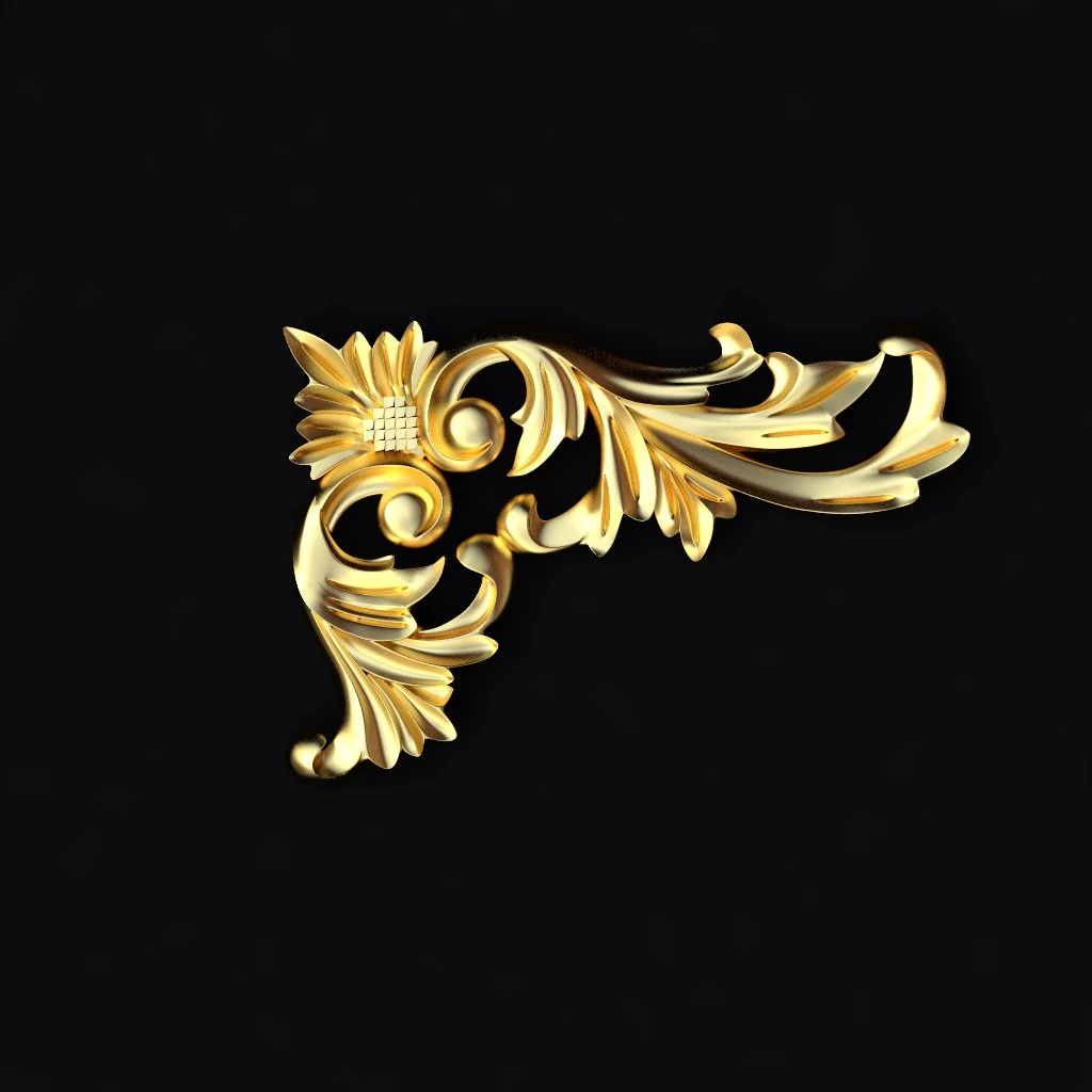 Central decor ornament for furniture 3D Model .c4d .max .obj .3ds .fbx .stl .blend 
