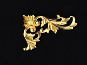 Central decor ornament for furniture 3D 模型