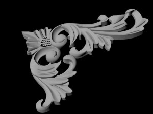 Central decor ornament for furniture 3Dモデル