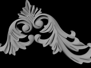 Central decor ornament for furniture 3Dモデル