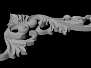 Central decor ornament for furniture 3D Model