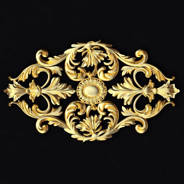Central decor ornament for furniture Model 3D .c4d .max .obj .3ds .fbx .stl .blend