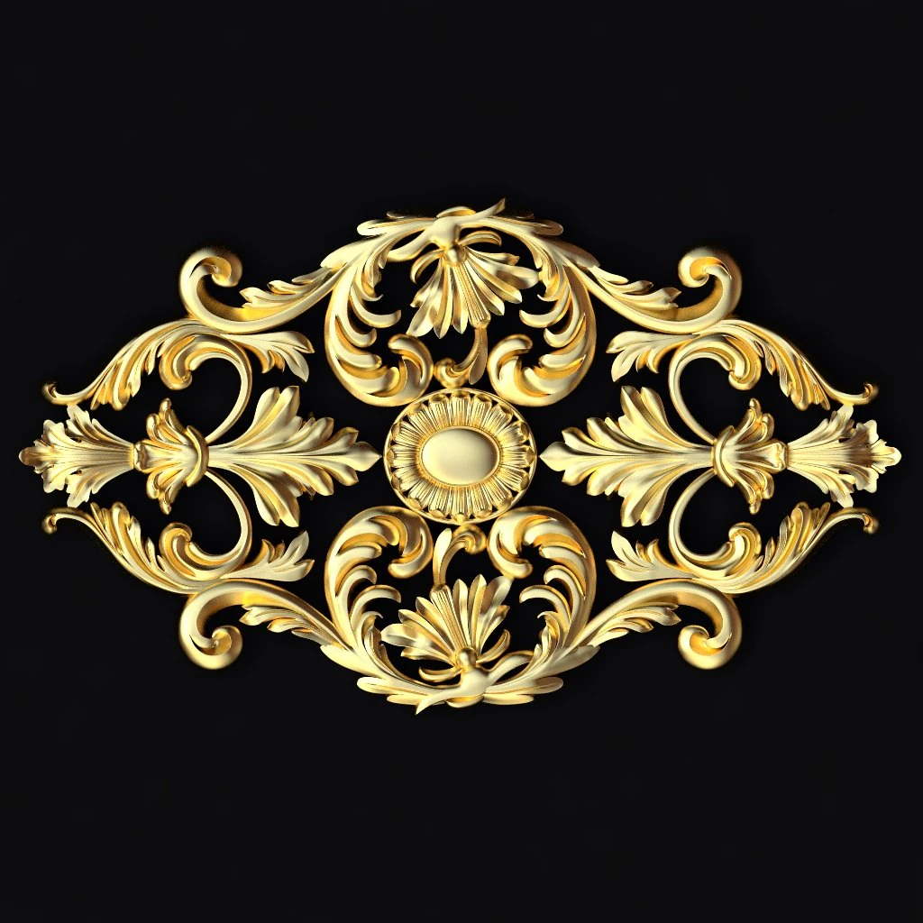 Central decor ornament for furniture 3D Model .c4d .max .obj .3ds .fbx .stl .blend 