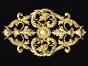 Central decor ornament for furniture 3D 모델