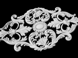 Central decor ornament for furniture Model 3D