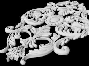 Central decor ornament for furniture Model 3D