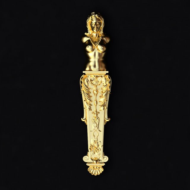 Carved column 3D Model .c4d .max .obj .3ds .fbx .stl .blend 