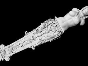 Carved column 3D Model