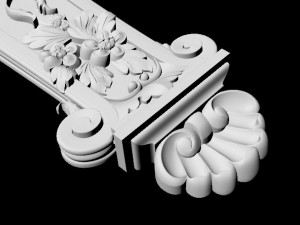 Carved column 3D Model
