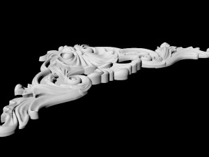 Central decor ornament for furniture Model 3D