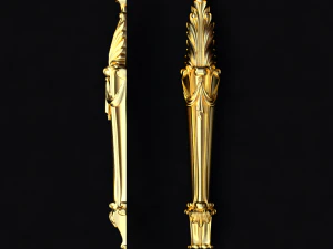 Різьблена капітель колони 3D Модель