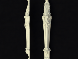 Carved column capital 3D Model