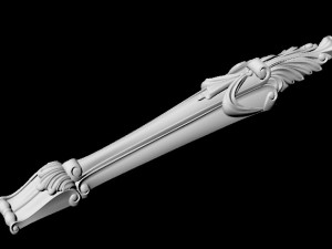 Carved column capital 3D Model