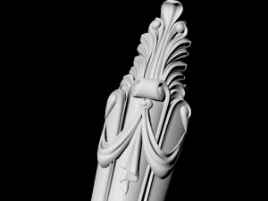Carved column capital 3D Model