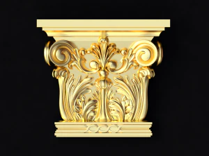 Різьблена капітель колони 3D Модель