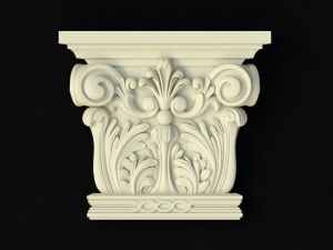 Carved column capital 3D Model