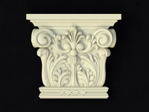 Carved column capital 3D Model