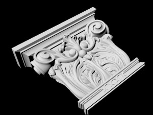 Carved column capital 3D Model