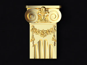 Різьблена капітель колони 3D Модель