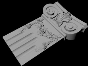 Carved column capital 3D Model