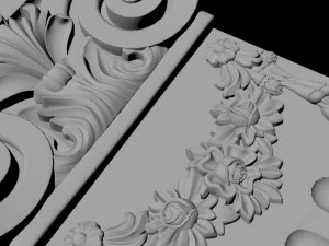 Carved column capital 3D Model