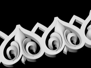 Central decor ornament for furniture Model 3D