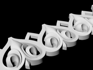Central decor ornament for furniture Model 3D