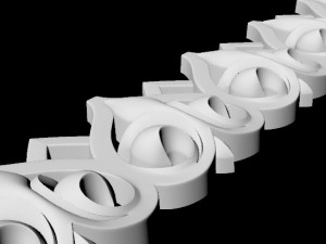 Central decor ornament for furniture Model 3D
