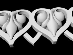 Central decor ornament for furniture Model 3D