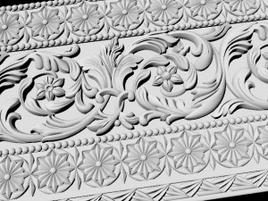 Central decor ornament for furniture 3D Model