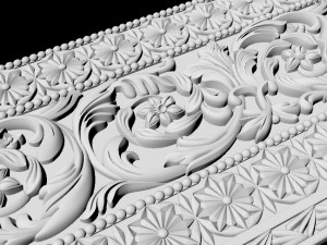 Central decor ornament for furniture 3D Model