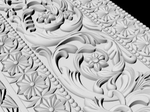 Central decor ornament for furniture 3D Model