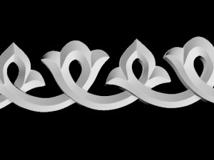 Central decor ornament for furniture 3D Модель