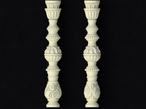 Carved column Modèle 3D