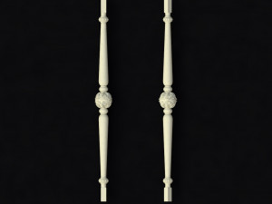 Carved column Model 3D