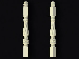Carved column 3D Model