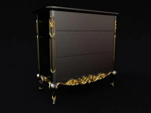 Comodino in camera da letto Modello 3D