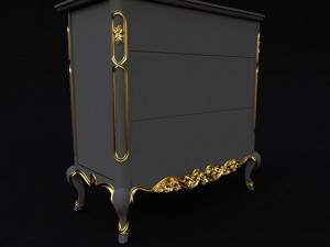 Bedside table in the bedroom 3D 模型