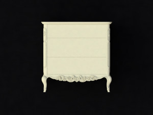Bedside table in the bedroom 3D 模型