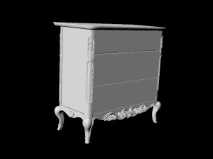 Bedside table in the bedroom 3D 模型