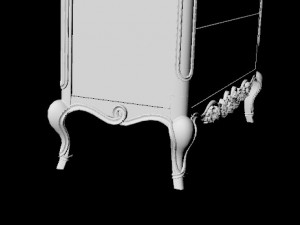 Bedside table in the bedroom 3D 模型