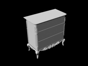 Bedside table in the bedroom 3D 模型