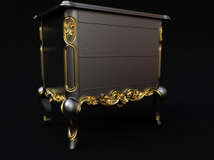 Bedside table in the bedroom 3D Modell