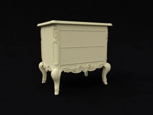 Bedside table in the bedroom 3D Model