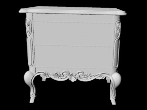 Bedside table in the bedroom 3D Model