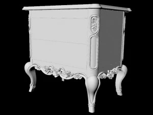 Bedside table in the bedroom 3D Model